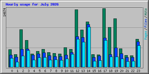 Hourly usage for July 2026