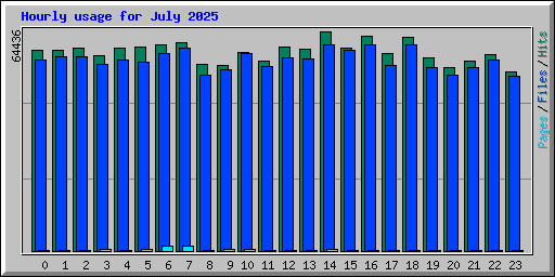 Hourly usage for July 2025