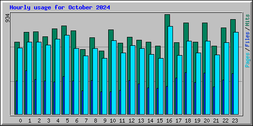 Hourly usage for October 2024