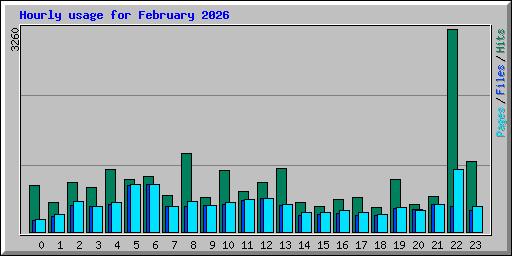 Hourly usage for February 2026