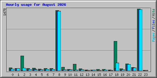 Hourly usage for August 2026