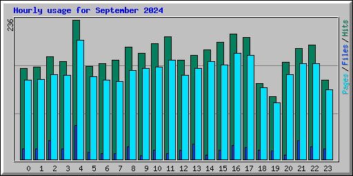 Hourly usage for September 2024