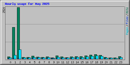Hourly usage for May 2025