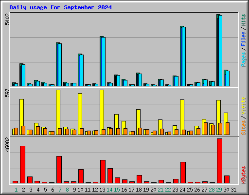 Daily usage for September 2024