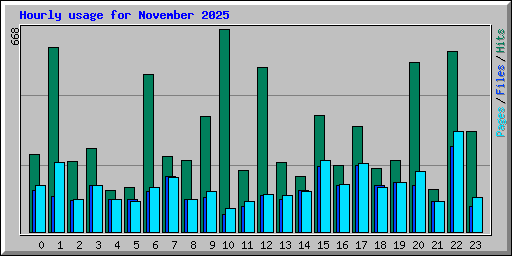 Hourly usage for November 2025