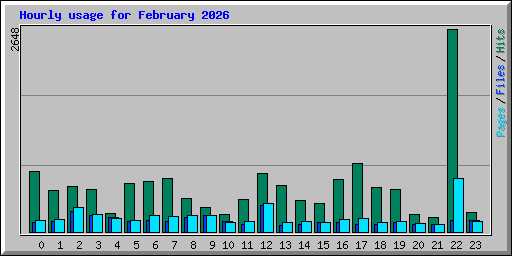 Hourly usage for February 2026