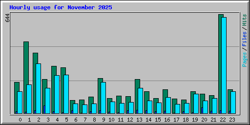 Hourly usage for November 2025