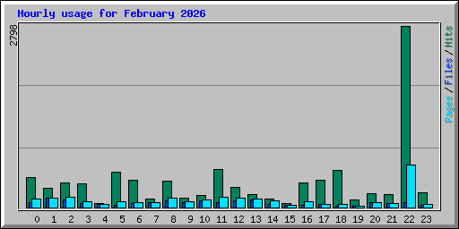 Hourly usage for February 2026