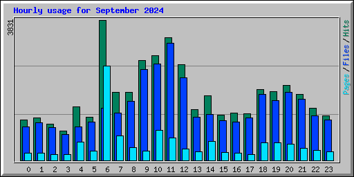 Hourly usage for September 2024