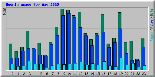 Hourly usage for May 2025