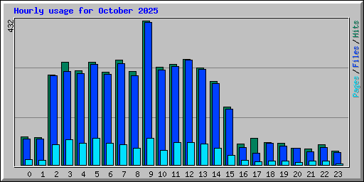 Hourly usage for October 2025