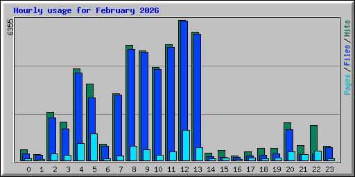 Hourly usage for February 2026