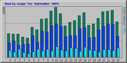 Hourly usage for September 2024