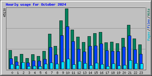 Hourly usage for October 2024
