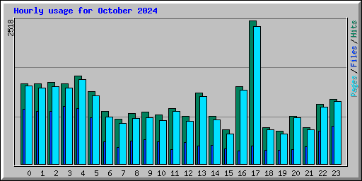 Hourly usage for October 2024