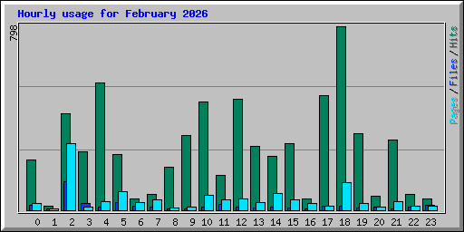 Hourly usage for February 2026