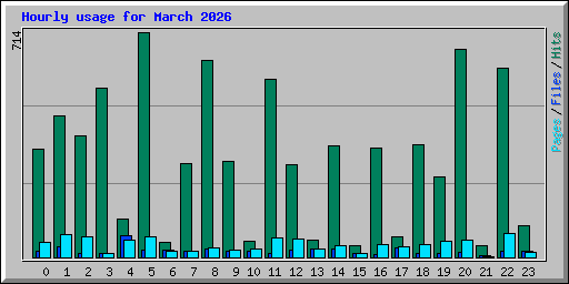 Hourly usage for March 2026