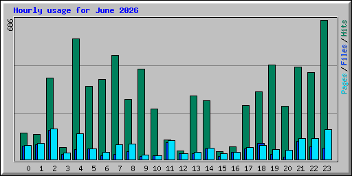 Hourly usage for June 2026
