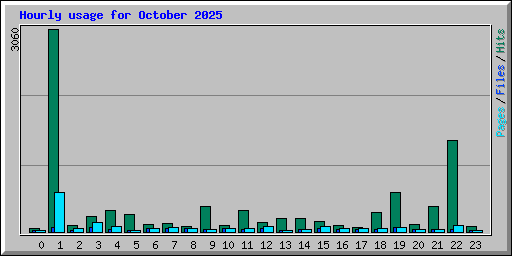 Hourly usage for October 2025