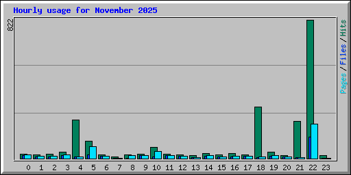 Hourly usage for November 2025