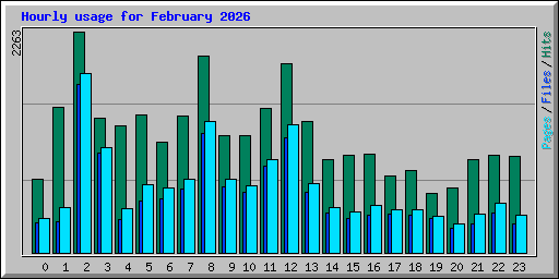 Hourly usage for February 2026