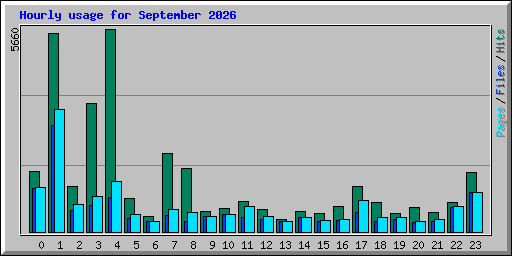 Hourly usage for September 2026