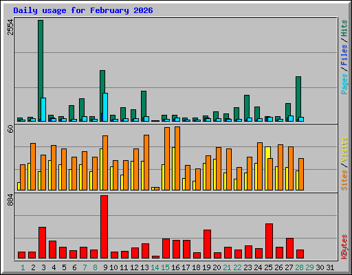 Daily usage for February 2026
