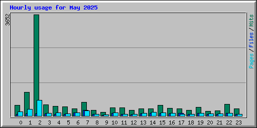 Hourly usage for May 2025