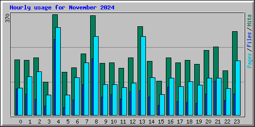 Hourly usage for November 2024