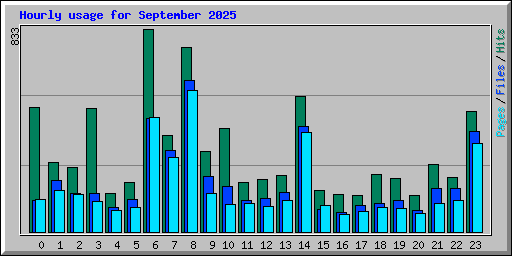 Hourly usage for September 2025