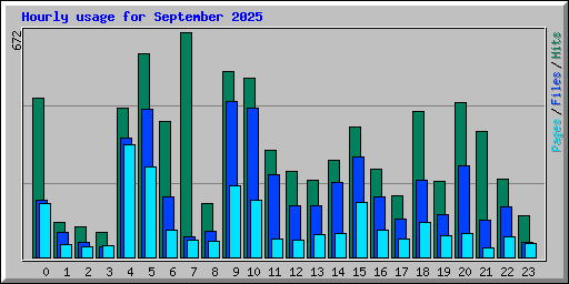 Hourly usage for September 2025