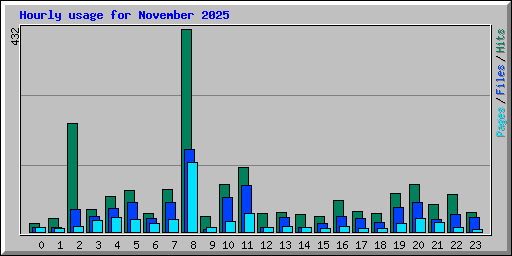 Hourly usage for November 2025