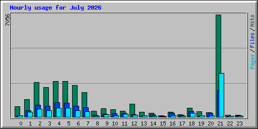 Hourly usage for July 2026