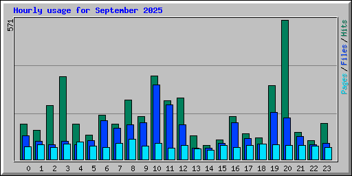 Hourly usage for September 2025