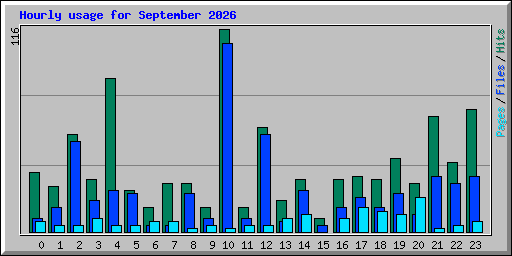 Hourly usage for September 2026