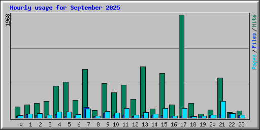 Hourly usage for September 2025