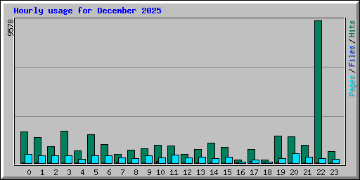 Hourly usage for December 2025