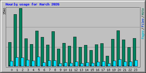 Hourly usage for March 2026