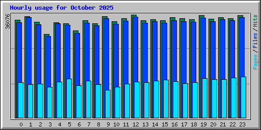 Hourly usage for October 2025