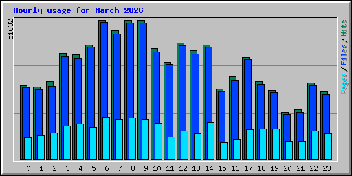 Hourly usage for March 2026