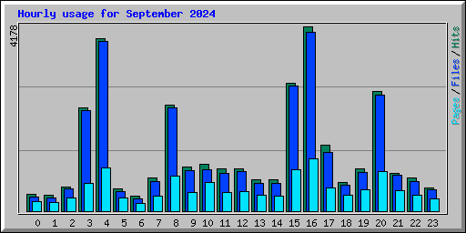 Hourly usage for September 2024