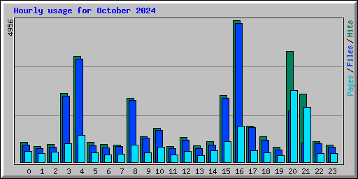 Hourly usage for October 2024