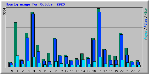 Hourly usage for October 2025