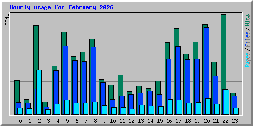 Hourly usage for February 2026