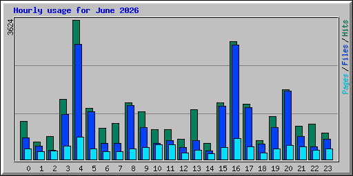 Hourly usage for June 2026