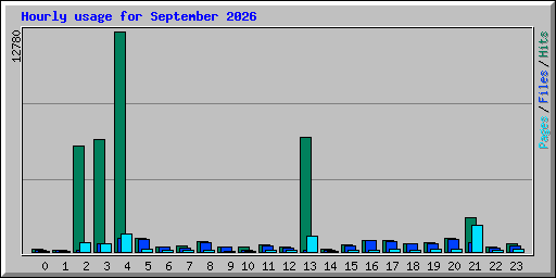 Hourly usage for September 2026