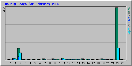 Hourly usage for February 2026
