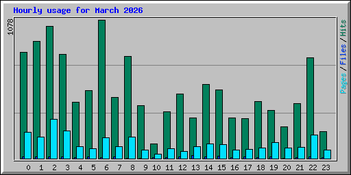 Hourly usage for March 2026
