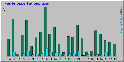 Hourly usage for June 2026