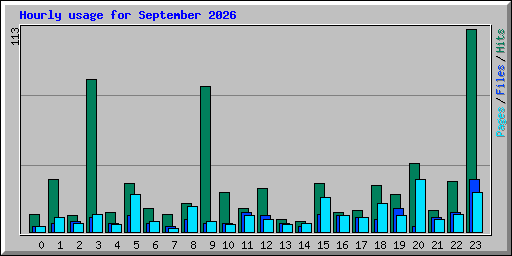 Hourly usage for September 2026